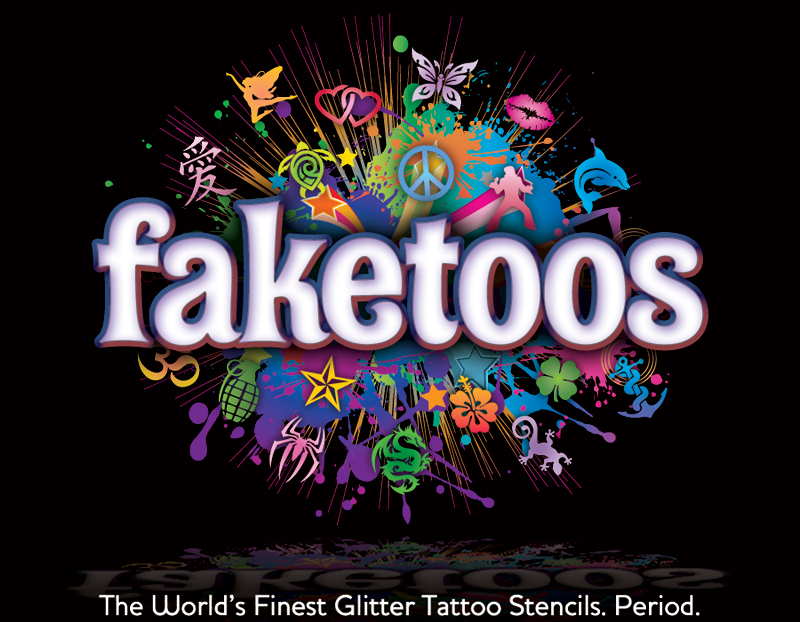 Faketoos Glitter Tattoo Stencils