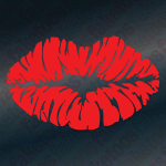 Lip Print - Red