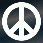Peace Sign - White