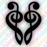 Treble Clef Heart
