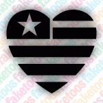US Flag Heart